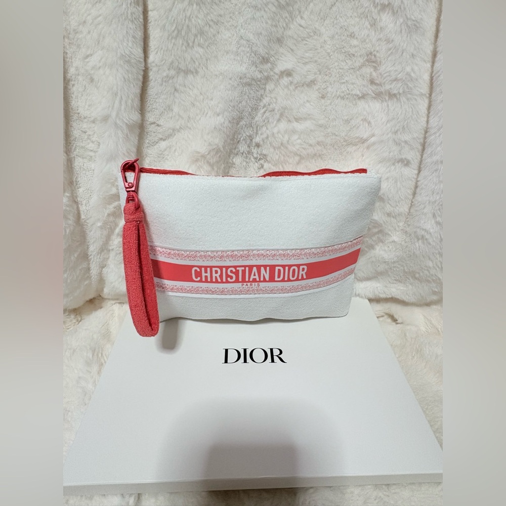 GWP Christian Dior Terry Cloth Summer 2024 limited edition cosmetic pouch.